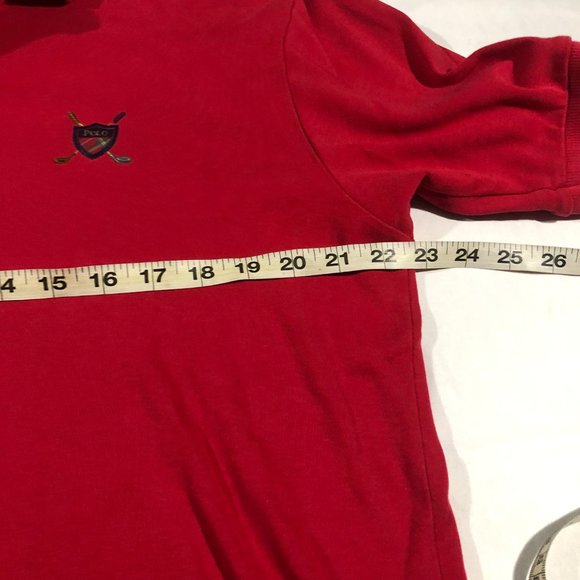 Ralph Lauren Polo Men's Red Crest Golf Logo Regular Fit Short Sleeve Shirt Sz M - Picture 3 of 6